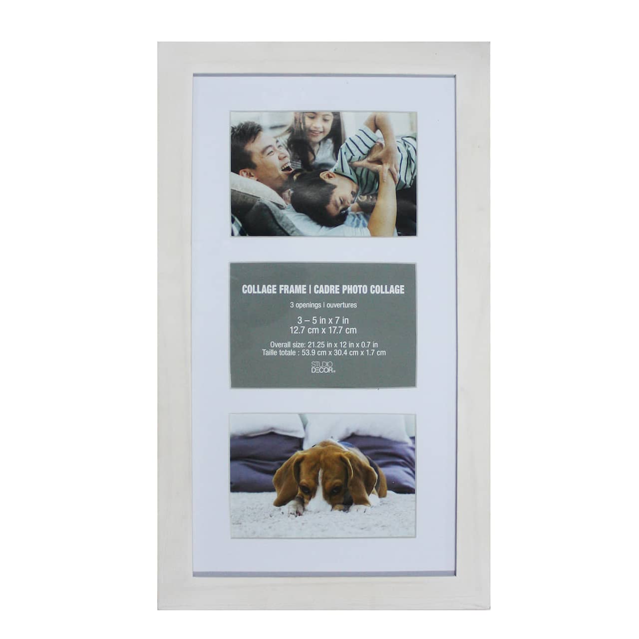 3 Opening White 5&#x22; x 7&#x22; Collage Frame with Mat by Studio D&#xE9;cor&#xAE;